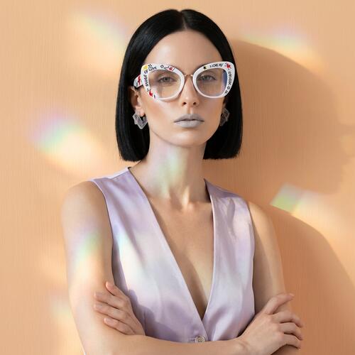 Archeass Gafas Cat Eye Blancas