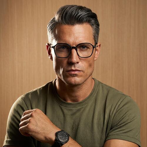 Hale Black Geometric Glasses