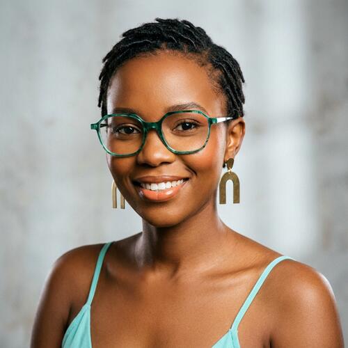 June Green Square Glasses