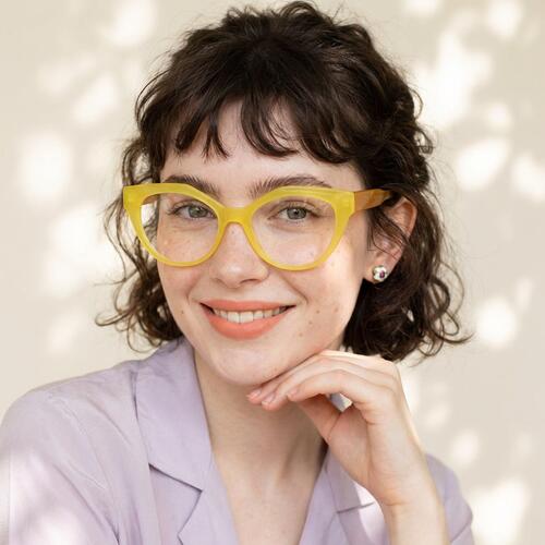 Stilwell Yellow Cat Eye Glasses