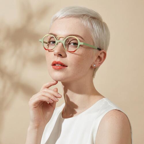 Matre Green Geometric Glasses