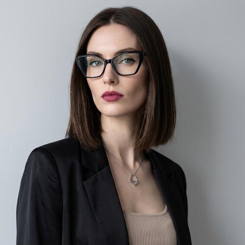 Ernestine Occhiali Cat Eye Neri
