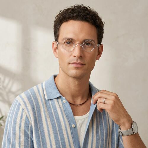 Barnes Gafas Redondas Transparentes