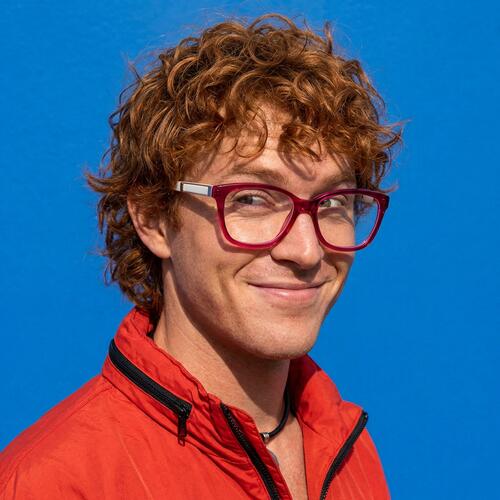 Wand Pink Square Glasses