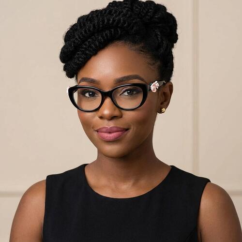 Athen Black Cat Eye Glasses