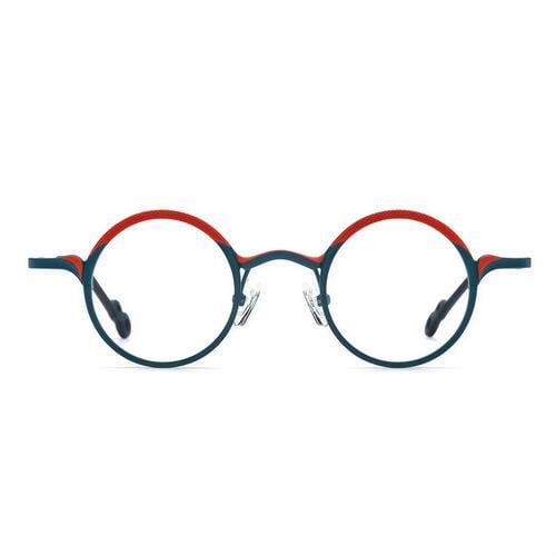 Rosa Grüne Runde Brille