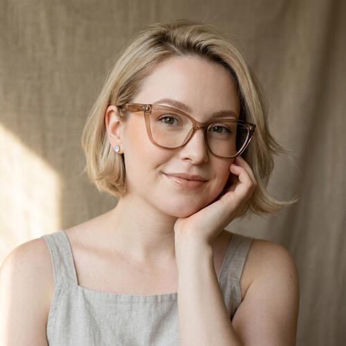 Germaine Orange Cat Eye Glasses