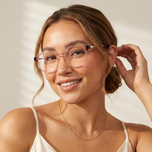 Devin Champagne Round Glasses
