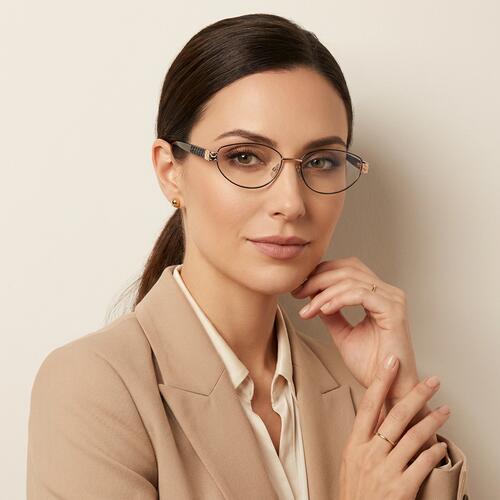 Belloc Black Oval Glasses