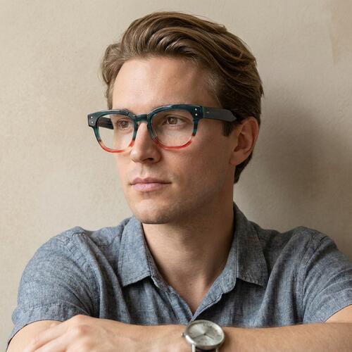 Keegan Lunettes Carrées Vertes