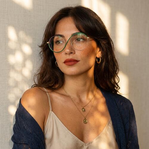 Hilary Gafas Redondas Verdes