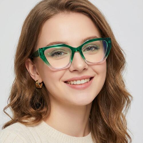 Nathaniei Grüne Cat Eye Brille