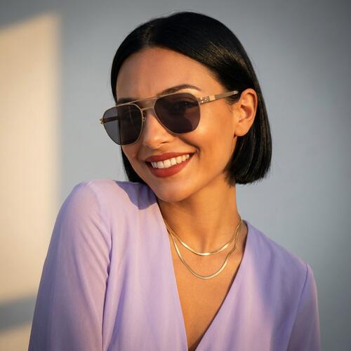 Parker Gold Aviator Sunglasses