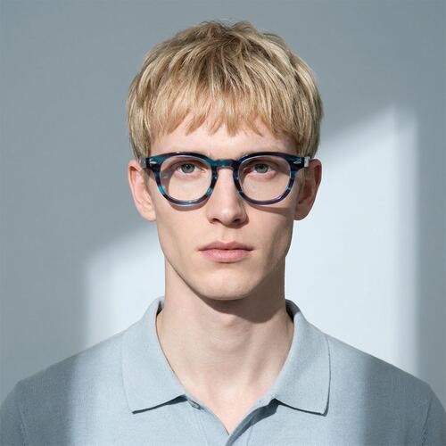 Quintessa Lunettes Rondes Bleues