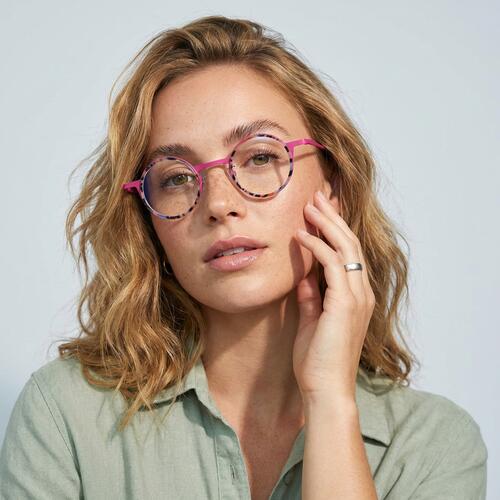 Yale Purple Round Glasses
