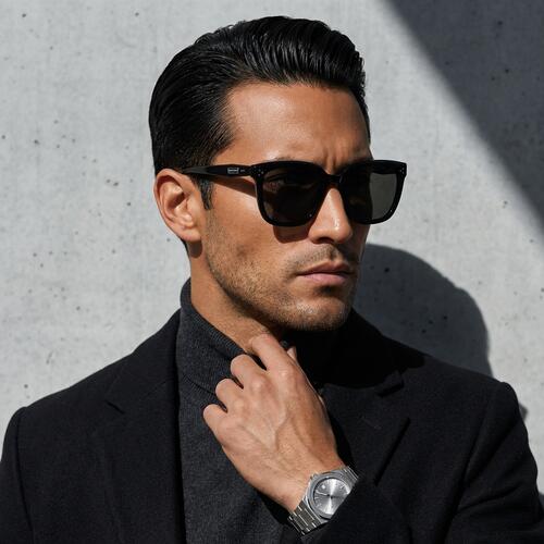 Clark Black Square Sunglasses
