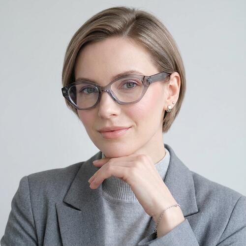 Bobby Gray Oval Glasses
