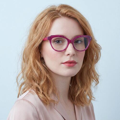 Jasmine Purple Cat Eye Glasses
