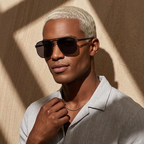 Sylvia Blue Aviator Sunglasses