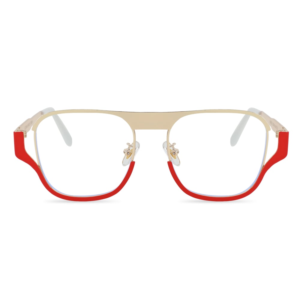 Hattie Rote Pilot Brille
