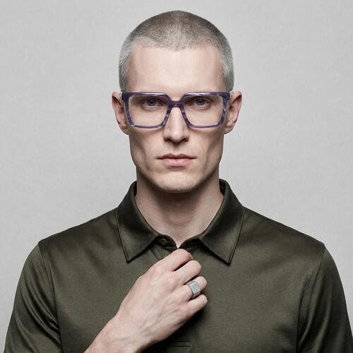 Kayla Purple Square Glasses