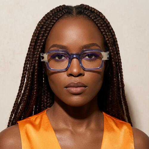 Elroy Blue Square Glasses