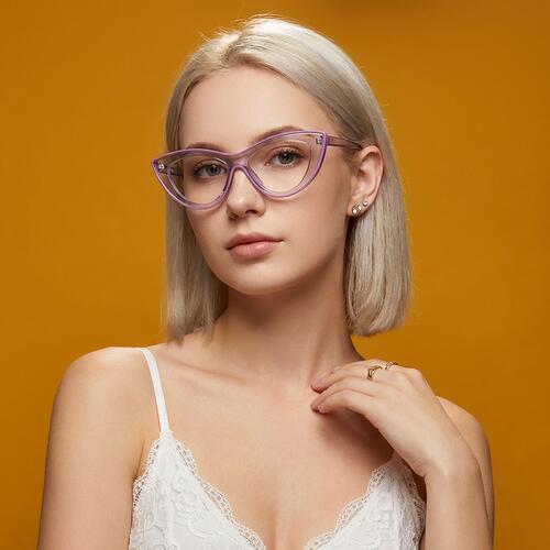 Trista Purple Cat Eye Glasses
