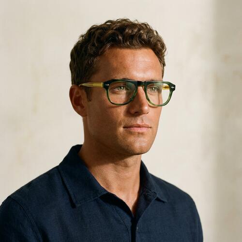 Kelsey Green Aviator Glasses