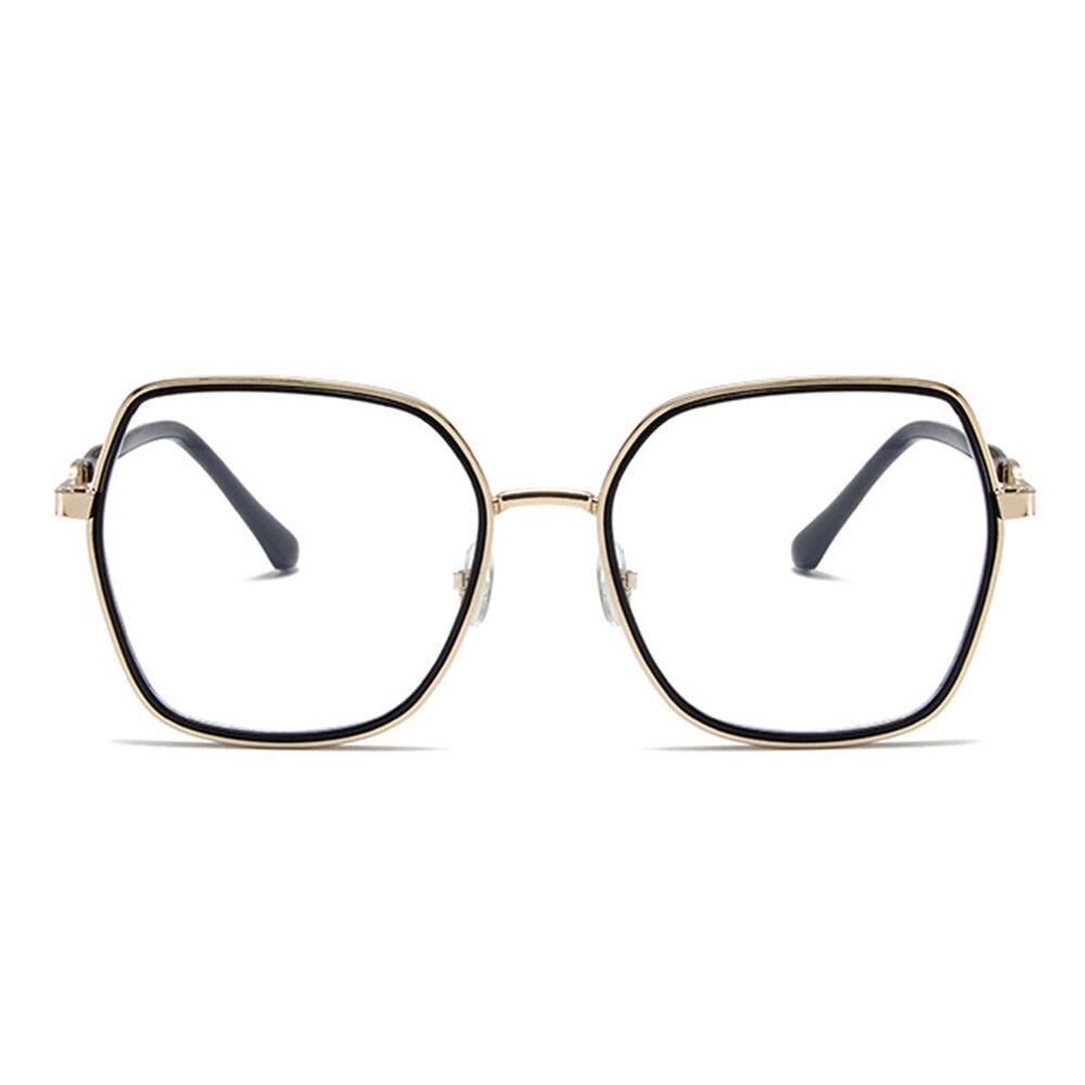 Oliver Schwarze Geometrische Brille