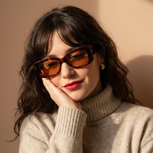Olivia Havanna Rechteckige Sonnenbrille