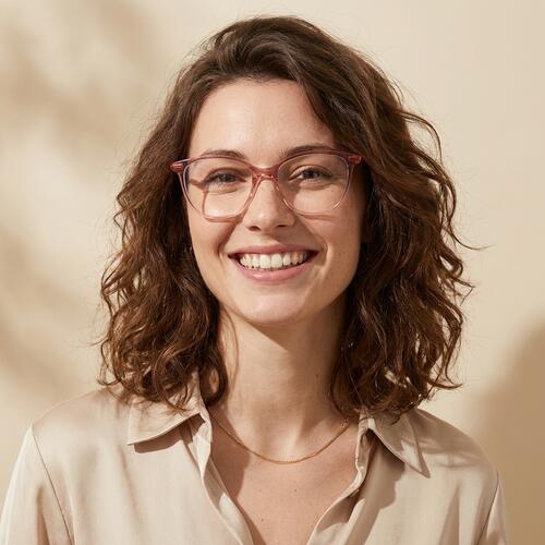 Celeste Pink Square Glasses