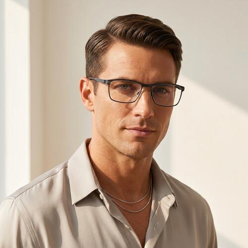 Rebecca Black Rectangle Glasses