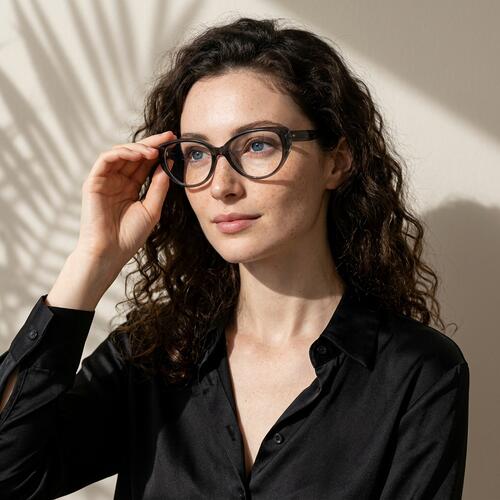 Joan Black Cat Eye Glasses