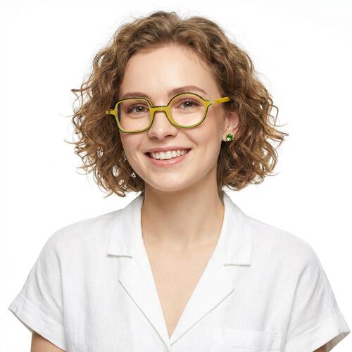 Gafas Cuadradas Redondas Amarillas Enid