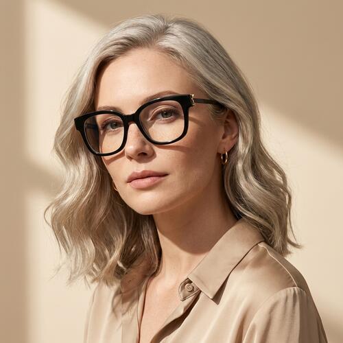 Dane Black Square Glasses