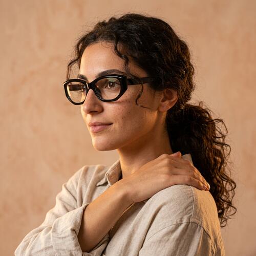 Vita Black Cat Eye Glasses