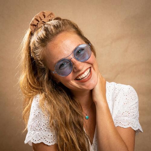 Veronica Blaue Pilot Sonnenbrille