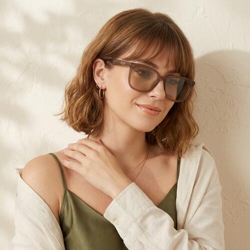 Walker Brown Square Sunglasses