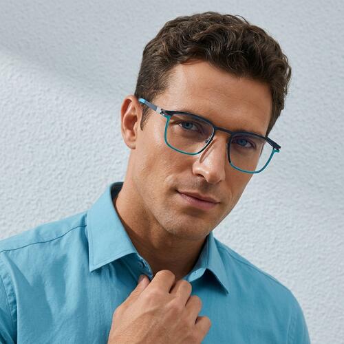 Glover Gafas Cuadradas Azules