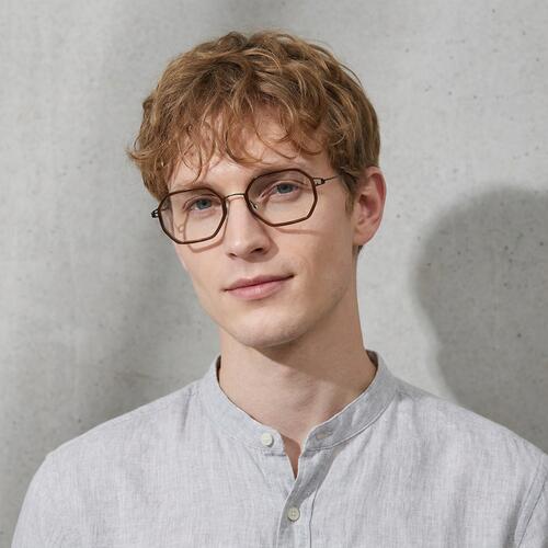 Vanessanson Brown Geometric Glasses