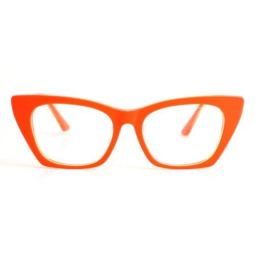 Ivy Orange Cat Eye Brille
