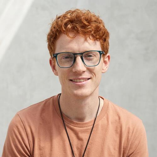 Edmund Blue Square Glasses