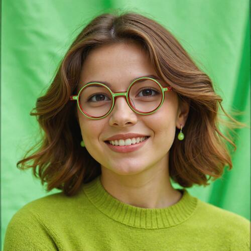 Mira Green Round Glasses