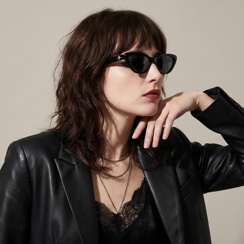 Aria Black Cat Eye Sunglasses