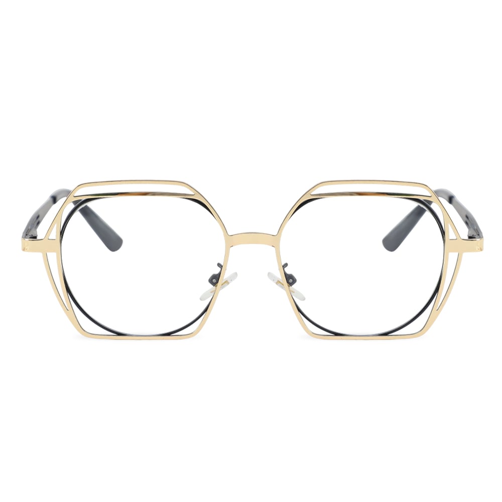 Drake Goldene Geometrische Brille