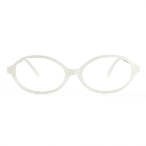 Gustavie White Oval Glasses