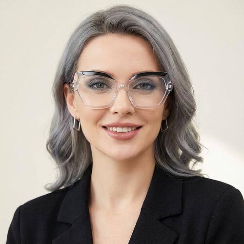 Quentin Clear Geometric Glasses
