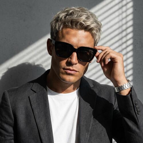Davies Black Square Sunglasses