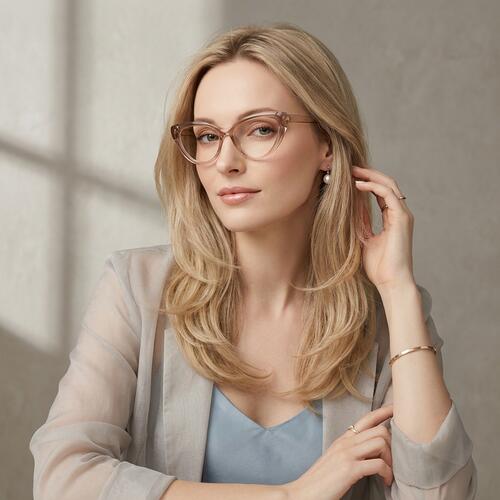 Pearl Gafas Cat Eye Champán