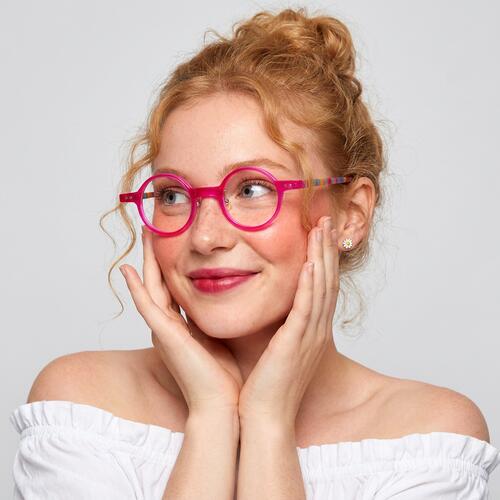 Galvin Purple Round Glasses